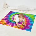 thumbnail image 2 of Colorful Rainbow Tie Dye Spiral Pattern Blanket,Comfortable Soft Flannel Throw Blanket,All Season,Warm Lightweight Blankets for Sofa Bed Couch Living Room Chair,30"x40", 2 of 4