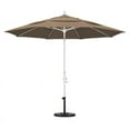 thumbnail image 2 of California Umbrella GSCUF118170-5468-DWV 11 ft. Fiberglass Market Umbrella Collar Tilt DV Matted White-Sunbrella-Camel, 2 of 2