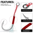 thumbnail image 2 of 20PCS Fishing Jig Assist Hooks High Carbon Steel Jigging Hook Saltwater Luminous, 2 of 18
