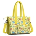 thumbnail image 2 of Teacher Tote Bag,Colorful Cartoon Dinosaurs Teacher Utility Tote Bag,Large Work Tote Bags for Women with Multiple Pockets,Top Zipper Closure,13.8x10.6x6.7 Inch, 2 of 5