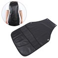 thumbnail image 4 of Delantal de peluquería de peluquero de cuero PU ropa de trabajo de corte de pelo ajustable impermeable (negro), 4 of 8