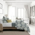 thumbnail image 4 of 6ix Tailors BMY-MOR-GRA-CVT-FD-3PC Bellamy Coverlet & 2 Pillow Shams Set, Gray - Full & Double Size - 3 Piece, 4 of 5