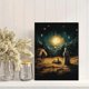 thumbnail image 2 of Qisvanset 12x16 Inch Minimalist Nativity Line Drawing Canvas Wall Art, Christmas Religious Scene Art Home Holiday Decor, 2 of 8