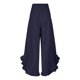 thumbnail image 3 of WILLBEST Pantalones Casuales Bohemios Holgados para Mujer, con Pierna Ancha, Cintura Fruncida, Dobladillo con Volantes, Palazzo con Bolsillos para Playa de Verano. Grande, 3 of 7