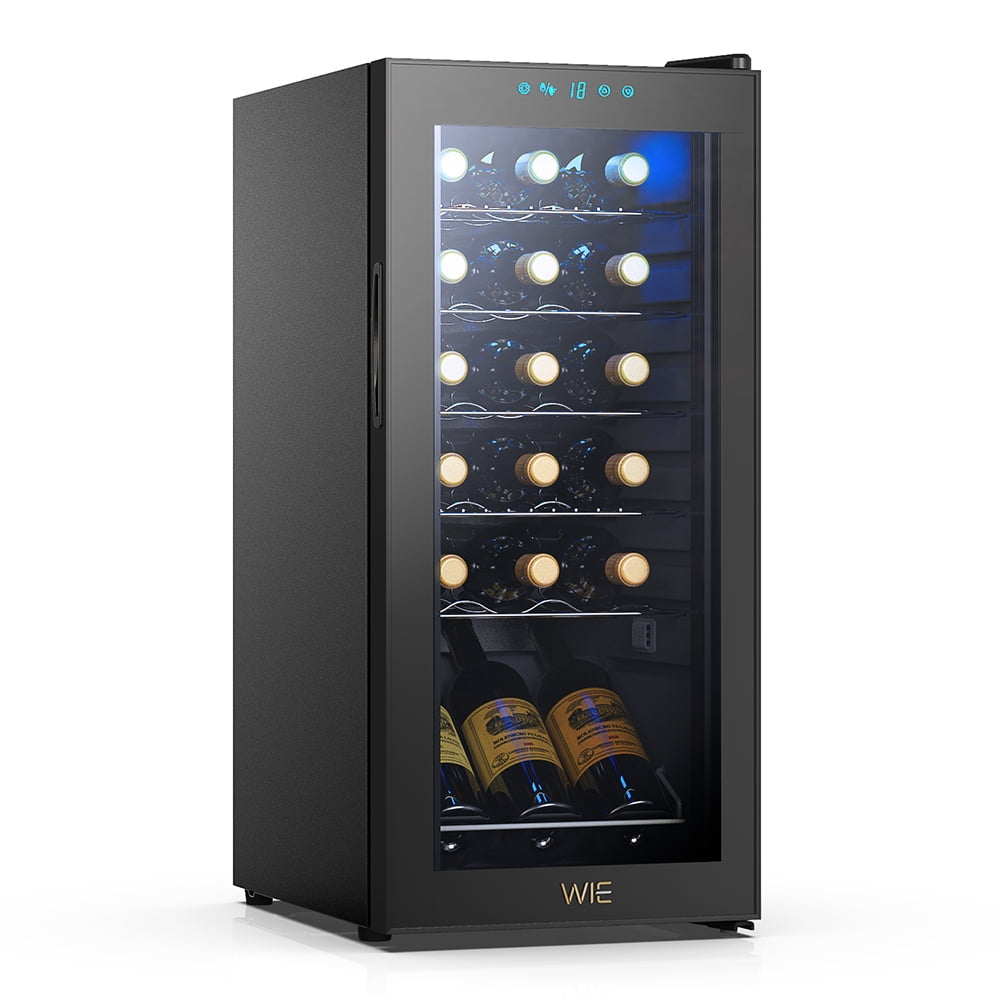 WIE 18 Bottle Wine Refrigerator Compressor System, Red and White Wine