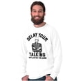 thumbnail image 4 of Delay Talking Until After Game Sports Men's Long Sleeve Tee T Shirt Brisco Brands X, 4 of 6