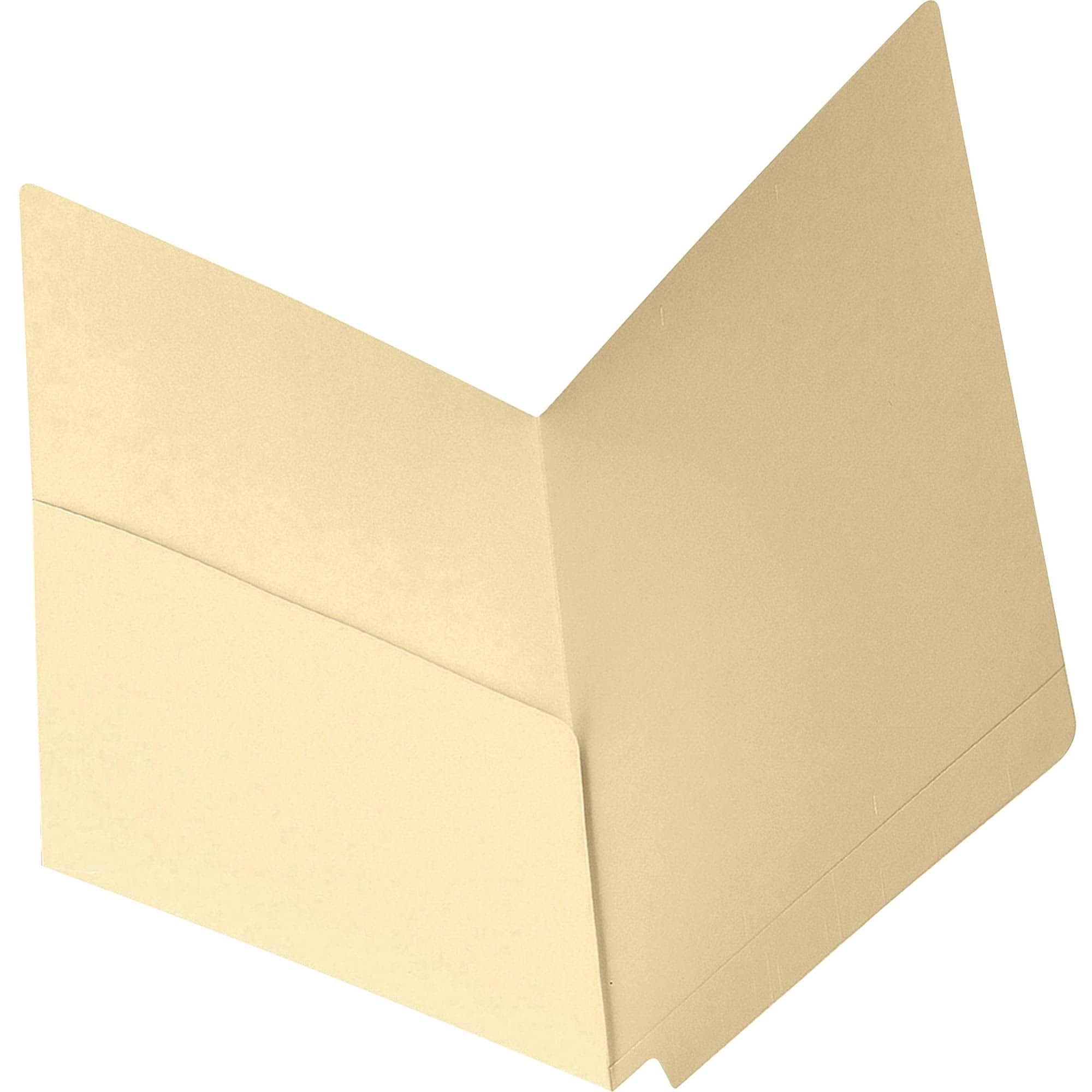 Smead® Manila End-Tab Pocket Folders, Straight Cut, Letter Size, Pack Of 50