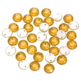 thumbnail image 1 of Lot de 100 Perles Plates à Coudre avec Strass, 8mm Cristal Rondes, Jaune Doré, 1 of 6