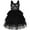 Black, variant on Girls Dress Cat Face Black Tower Ruffle Dancing Party 8