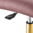 thumbnail image 6 of Modway Prim Armless Performance Velvet Office Chair in Gold Dusty Rose, 6 of 9