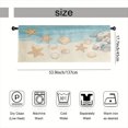 thumbnail image 3 of Rdsfhsp Beach Sand Seashells & Starfish Window Valance Coastal Nautical Short Curtain Rod Pocket Bathroom, 3 of 5