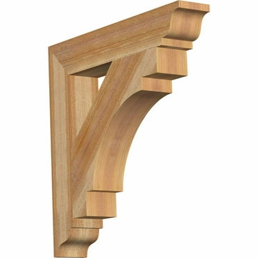 Ekena Millwork 6"W x 36"D x 40"H Merced Traditional Rough Sawn Bracket, Western Red Cedar