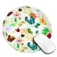 thumbnail image 2 of Disketp Floral Vintage Small Mouse Pad 7.9x7.9 Inches,Washable Round Mousepad For Office Laptop Computer,Non-Slip Rubber Base Mouse Pads For Wireless Mouse, 2 of 9