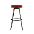 thumbnail image 2 of Pemberly Row 29.25" Metal & Fabric Bar Stool in Rust (Set of 2), 2 of 13