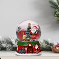 thumbnail image 5 of Christmas Crystal Ornament, Festive Holiday Decoration, Liquid Snow Globe with Santa and Christmas Tree for Home and Office Decor, Resin Base, Battery Powered, 5 of 7