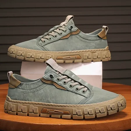 

NAYUKA Shoes for Men Vulcanized Shoes Male Sneakers Summer Ice Silk Casual Sports Shoes Trend Flat Shoes New Korean Plate Walking Shoes