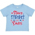 thumbnail image 3 of Inktastic 4th of July Stars Stripes and Sass Blue and Red Stars Girls Toddler T-Shirt, 3 of 5