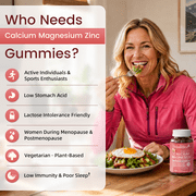 Calcium Magnesium with D3 Zinc Gummies, 60 Calcium Magnesium Zinc Supplement Gummies,Peach Flavor