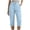 Sky Blue, variant on CAIXIA Capri Cargo Pants for Women High Waisted Pull On Elastic Waist Stretch Twill Fold Hem Capris Pants with Pockets