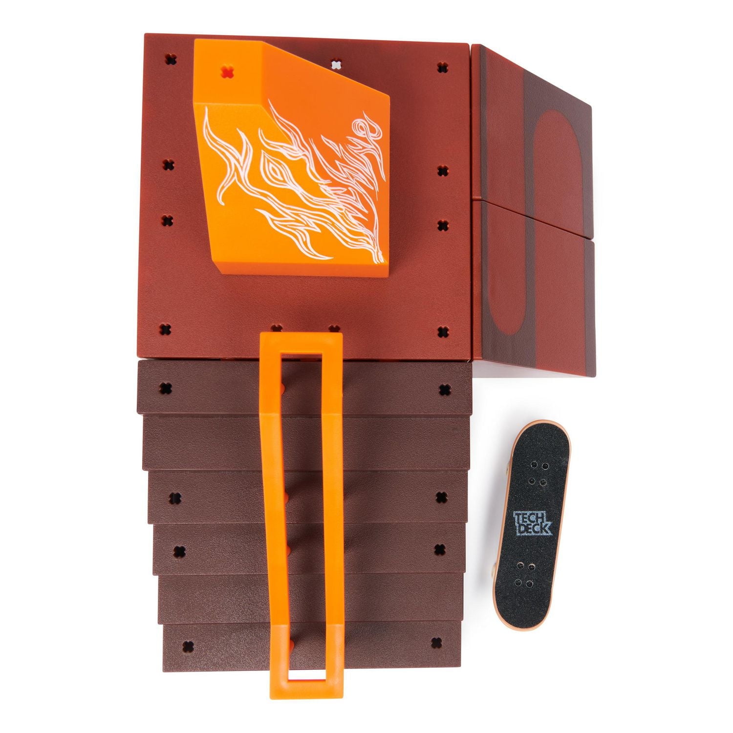 Tech Deck, Pyramid Shredder 2.0, X-Connect Park Creator, Coffret rampe personnalisable à construire avec fingerboard exclusif, jouet pour enfants à partir de 6 ans