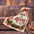 thumbnail image 6 of Christmas Celebration Made, Festive Holiday Scene, Warm Flannel Blanket for Living Room and Reading Nook with Detailed Artwork, Art Lovers Christmas Gift, Festive Home Decor, 6 of 9