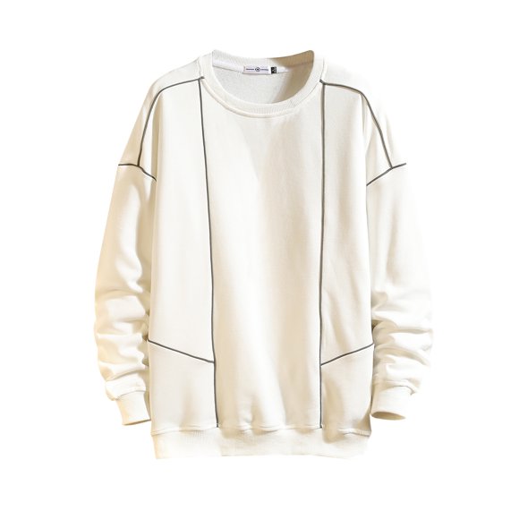 Street Fashion Pullover Loose Black Lines Hoodies