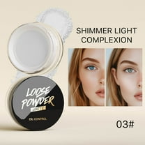 HHBEAUTY Soft Focus Loose Setting Powder, Waterproof, Matte, Oil Control, Shine Free, Talc-Free Face Powder Makeup, 24H Longwear Finishing Powder, Shimmer Light
