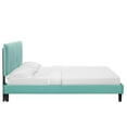 thumbnail image 4 of Modway Peyton Performance Velvet Queen Platform Bed in Mint, 4 of 10