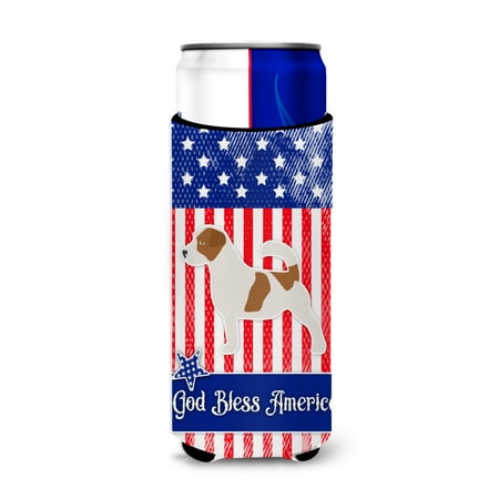 

Carolines Treasures BB3307MUK USA Patriotic Jack Russell Terrier Michelob Ultra Hugger for slim cans Slim Can