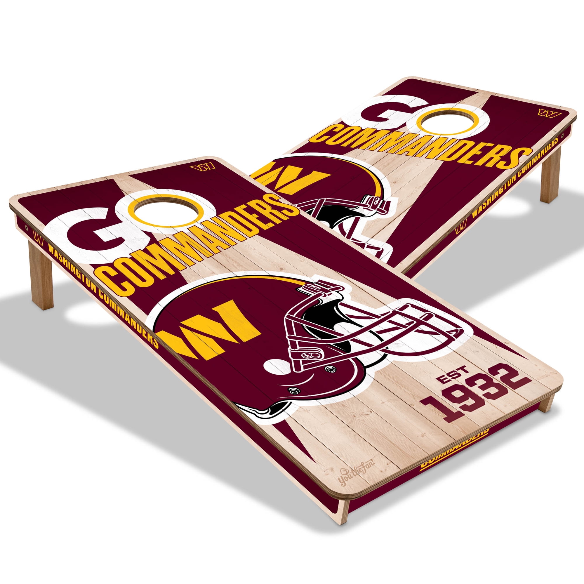 YouTheFan NFL Washington Commanders 2 x 4 Cornhole Game No Bags