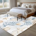 thumbnail image 5 of Coastal Ocean 8x10 Area Rug for Living Room Sectional Sofa, Blue Yellow Coral Shell Starfish Marine Life Washable Non Slip Large Rectangle Area Rug, 5 of 9