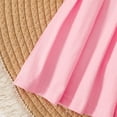 thumbnail image 5 of Lullu Girls Ruffle Puff Sleeve Pleated Dress Summer Casual A Line Polo Dress, Sizes 6M-4T, 5 of 8
