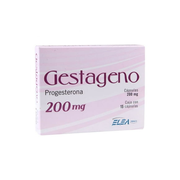 Gestageno cápsulas 15 pzas de 200 mg c/u