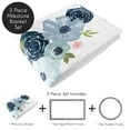 thumbnail image 4 of Sweet Jojo Designs Watercolor Floral Blue Green and Pink Fleece Milestone Baby Blanket 3 Piece Set, 4 of 6