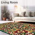 thumbnail image 2 of ODIKA 5'x7' Machine Washable Non-Slip Area Rug, Maximalist Floral with Dense Bloom Arrangements High Traffic Rug, Green, 577833, 2 of 7