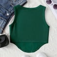 thumbnail image 4 of TSHXS Girls Black Tank Top Crop Tops For Girls 10-12 Tank Tops Crew Neck Cropped Basic Sleeveless Dance Yoga Dark Green 7-8 Years, 4 of 4