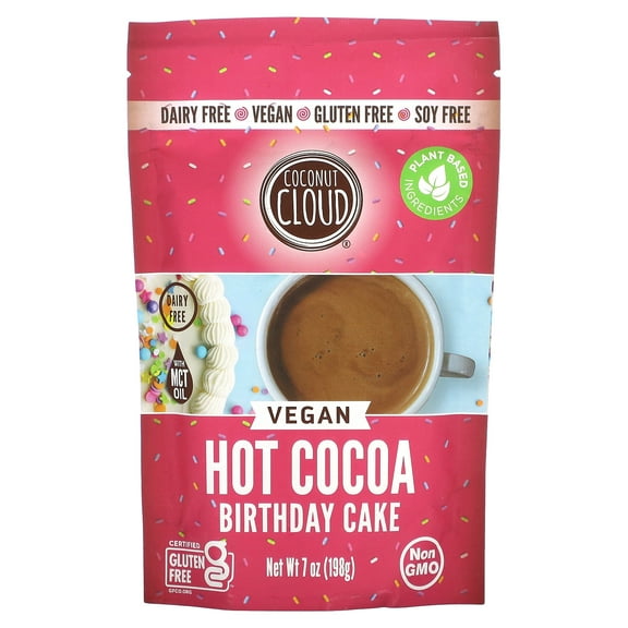 Coconut Cloud Vegan Hot Cocoa, Birthday Cake, 7 oz (198 g)