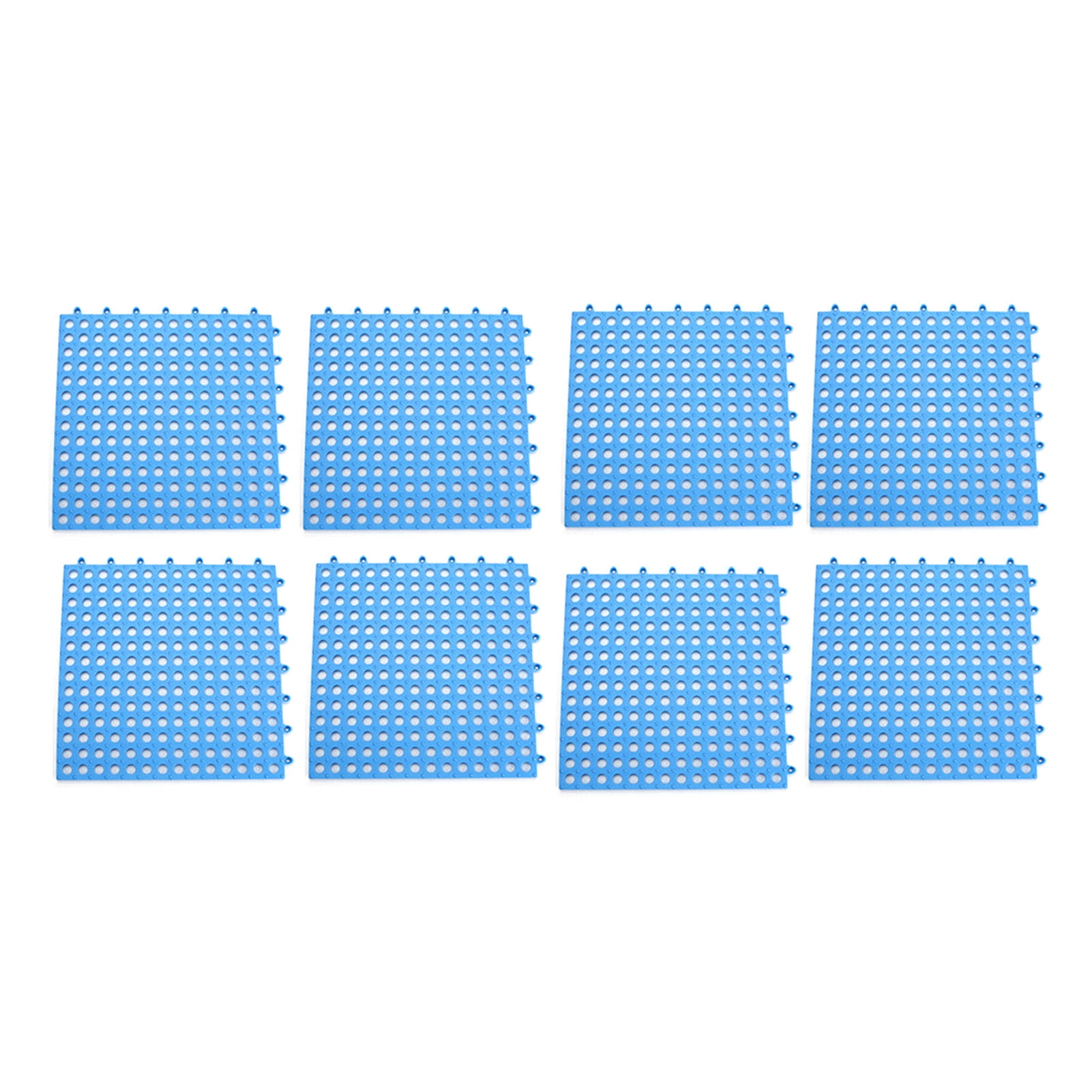 Fyearfly 8PCS Interlocking Rubber Floor Tiles Mats Bathroom Tile with