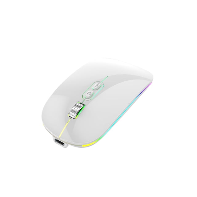 Ratón inalámbrico Ergonómico Kearding 1600DPI Tipo-C Interfaz Recargable Blanco