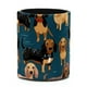 thumbnail image 1 of Almacenamiento sencillo: Portalápices cilíndrico y organizador de escritorio para maquillaje y artículos de arte, diseño de perro salchicha., 1 of 5