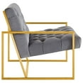 thumbnail image 3 of Modway Bequest Tufted Performance Velvet Armchair in Gray & Gold, 3 of 5