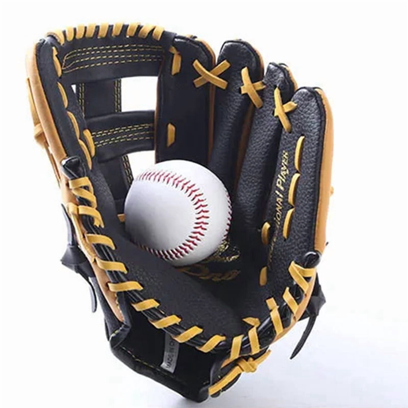 Professional Baseball Gloves Youth Adult Leather Baseball Gloves Softball Training Catcher Gloves 11.5 Inches,1 x Baseball glove