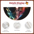 thumbnail image 3 of Lukts Neon Spectrum Cat Portrait Print Color Life Christmas Tree Skirt, Winter Holiday Tree Mat Decoration ,Can be Used as A Shawl-36", 3 of 6