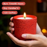 Scented Candle for Love Wishes, 4pcs Romantic Aromatherapy Candle with Colorful Cans, Nature Aroma Soy Candle Jar 60-Hour Burn with Warm Flame Candles Gift for Home