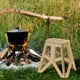 thumbnail image 4 of Taburete plegable portátil Shamjiam de camping ligero amarillo, 4 of 9