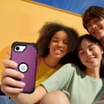 thumbnail image 7 of for iPhone 16e Back Case, Phone Case Heavy Duty 2 in 1 Rugged Shockproof Protection Hybrid Hard PC Bumper Drop Protective Silicone for Girls Women Boys Men for iPhone 16e, Purple, 7 of 7