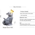 thumbnail image 4 of Escultura de gatito: estatua de gato con luz LED solar para jardín, adorno para césped, decoración de patio​La mejor decoración artística para interiores y exteriores de la casa o la, 4 of 8