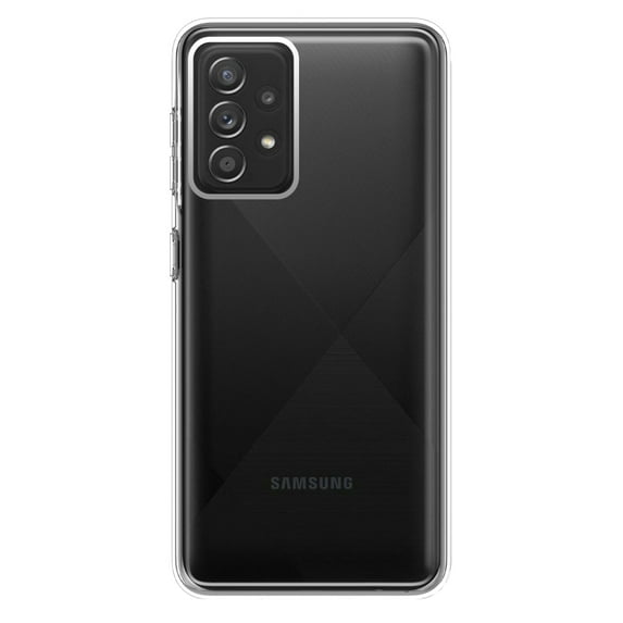 MUNDAZE Samsung Galaxy A72 Shockproof Clear Hybrid Protective Phone Case Hard Soft Double Layer Cover