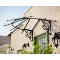 thumbnail image 3 of Palram - Canopia Lily Victorian Acrylic Door Awning, 6' W x 4' D x 2' H, Black, 3 of 10