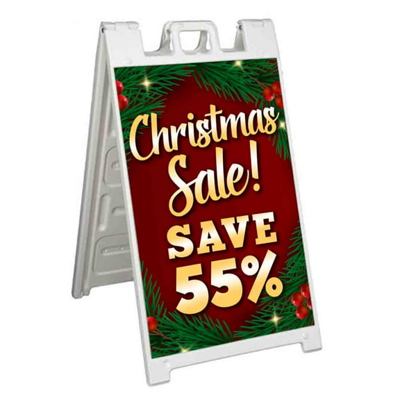 Christmas Special (24" X 36") Standard A-Frame Signicade, Includes Decal Applied To Stand